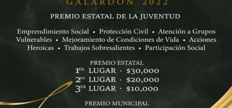 Premiarán a jóvenes con sentido cívico-social en favor del estado