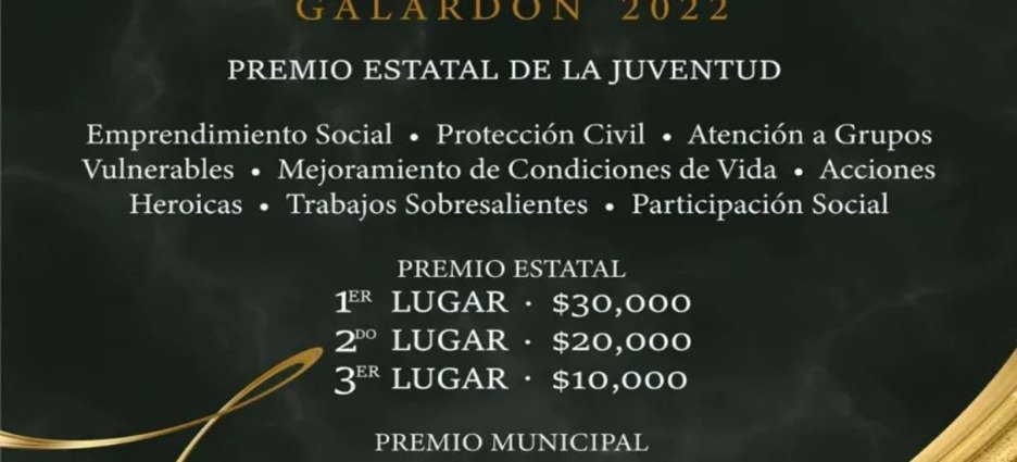 Premiarán a jóvenes con sentido cívico-social en favor del estado