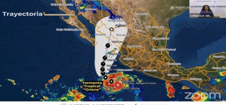 Tormenta tropical Orlene impactará a Sinaloa como huracán categoría 1