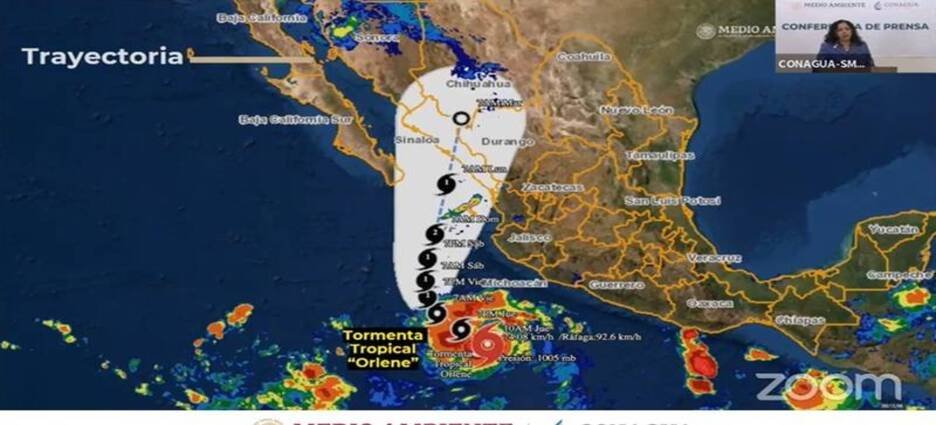 Tormenta tropical Orlene impactará a Sinaloa