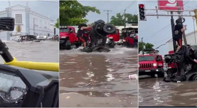 En Sinaloa aplicarán multas a quien se divierta en las inundaciones