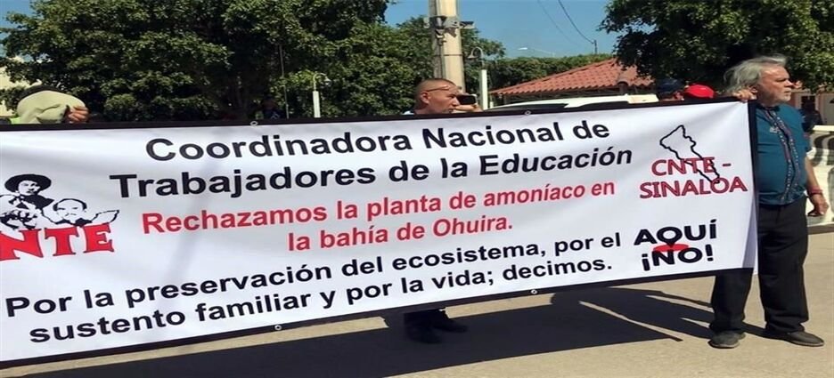 Manifestantes rechazan la construcción de una planta de amoníaco