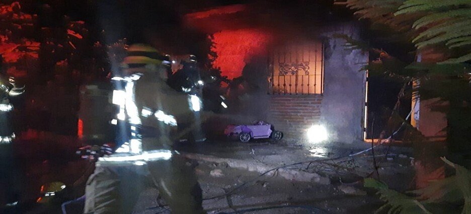 Choza de material reciclable se incendia en el fraccionamiento Villa Bonita