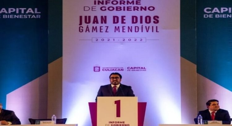 Primer informe de gobierno de Juan de Dios Gámez Mendívil