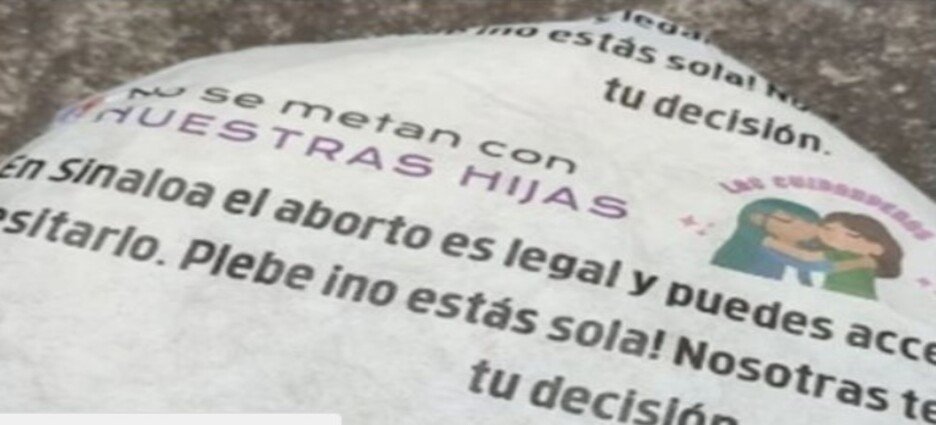 Hasta en las tortillas promueven el aborto legal