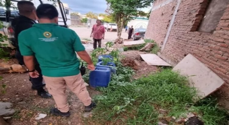 Habitantes de Vicente Guerrero reportaron la presencia de 3 bidones con químicos