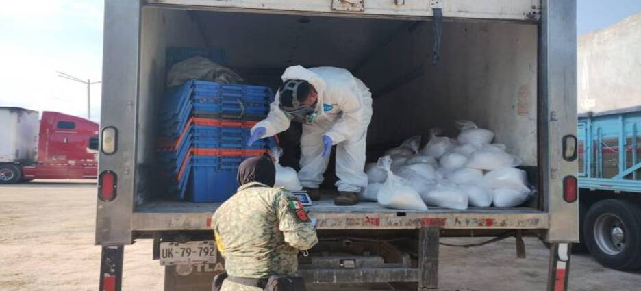 El Ejército y la Guardia Nacional localizan camión cargado con 300 kilos de droga