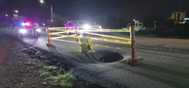 Se abre socavón en la avenida Federalismo