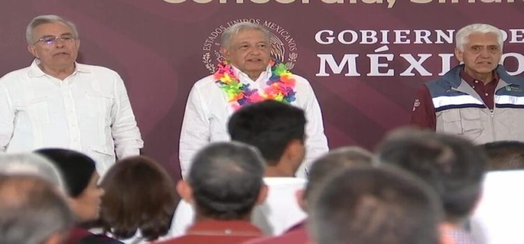 AMLO inauguró el acueducto de Concordia junto a Rubén Rocha