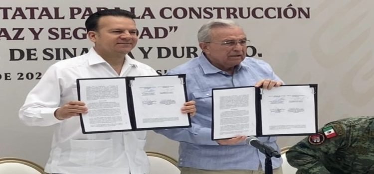 Sinaloa y Durango firman convenio en materia de seguridad pública