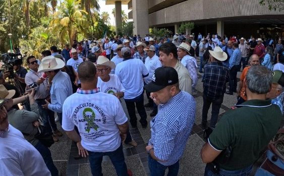 Agricultores de Sinaloa se plantan ante palacio de gobierno, exigen precios justos