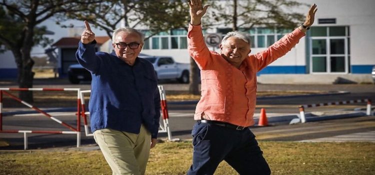 Rubén Rocha recibió a AMLO en Sinaloa