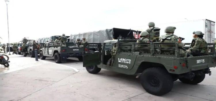 Llegan a Culiacán 600 militares para reforzar la seguridad