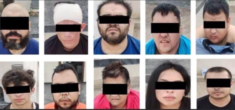 Detienen a 10 presuntos integrantes de un grupo criminal en Culiacán