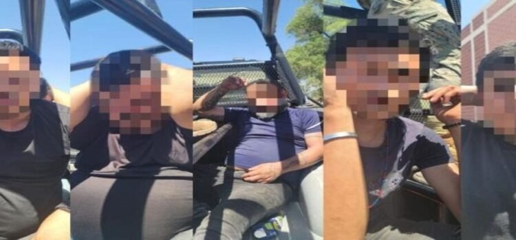Detienen a cinco sujetos y les aseguran vehículos, armas, municiones y droga