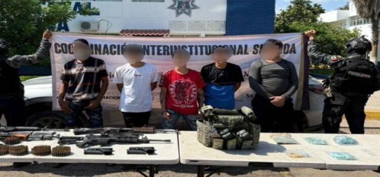 Son 5 los detenidos tras operativo desplegado en Aguaruto, Culiacán