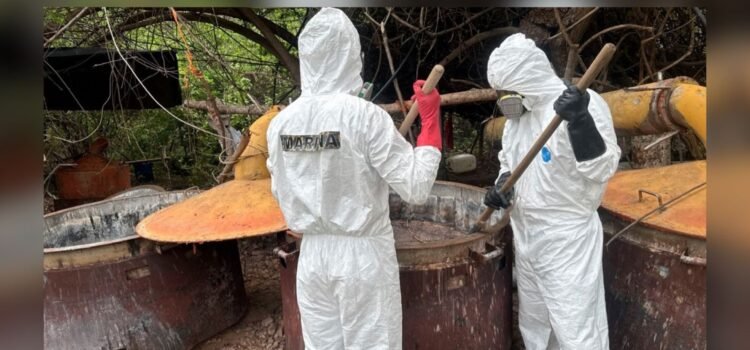 Aseguran narcolaboratorio valuado en más de 80 millones de pesos en Sinaloa Aseguran narcolaboratorio valuado en más de 80 millones de pesos en Sinaloa