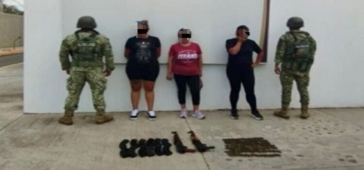 Detienen a tres mujeres con armamento en Culiacán son familiares de elementos de la Guardia Nacional