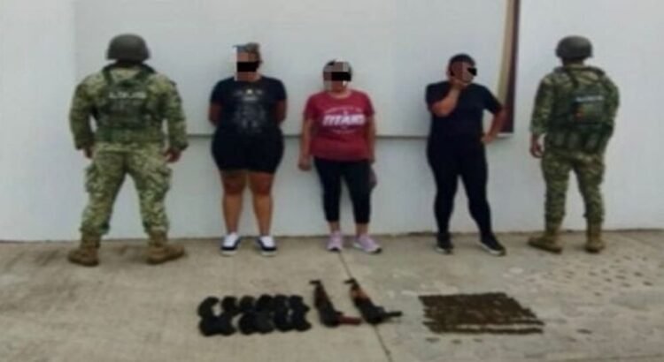 Detienen a tres mujeres con armamento en Culiacán son familiares de elementos de la Guardia Nacional