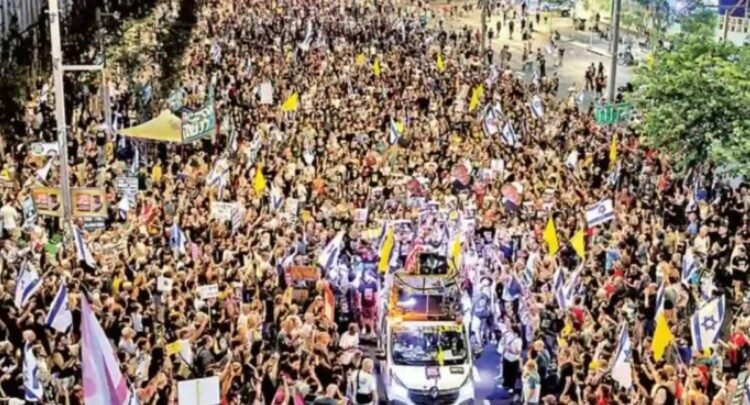 Miles se manifestaron en Tel Aviv contra plan de ocupación de Gaza