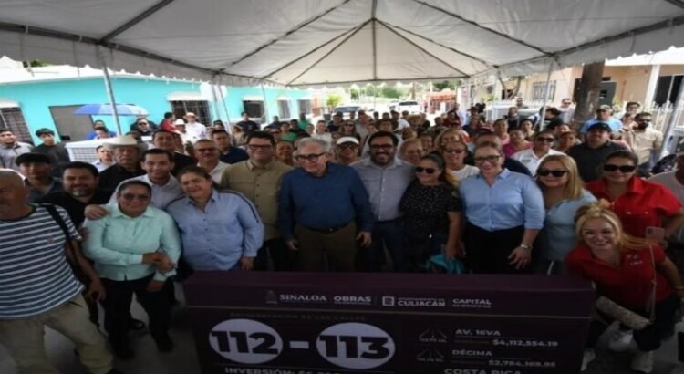 El alcalde y el gobernador encabezan entrega de dos calles en la sindicatura de Costa Rica