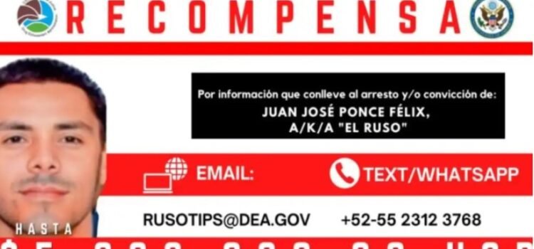 Ofrece Estados Unidos 5 millones de dólares por la captura de “El Ruso”