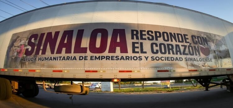 Sinaloa envía más de 62 toneladas de ayuda humanitaria a estados afectados por inundaciones en México