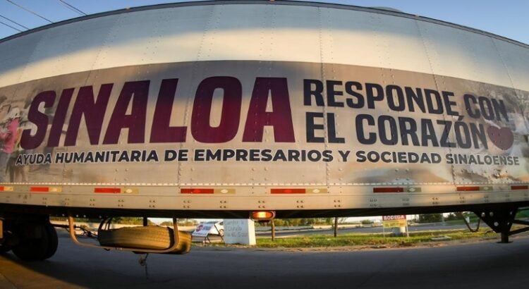 Sinaloa envía más de 62 toneladas de ayuda humanitaria a estados afectados por inundaciones en México