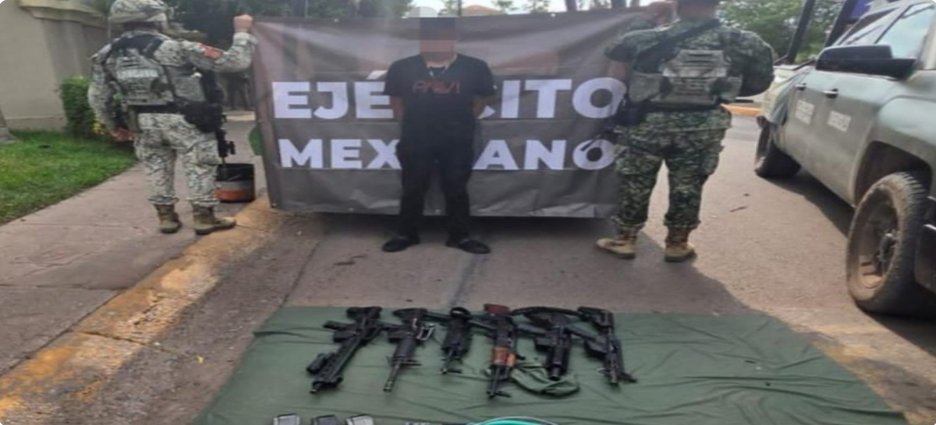Confirman detención de dos personas y aseguramiento de seis armas tras persecución